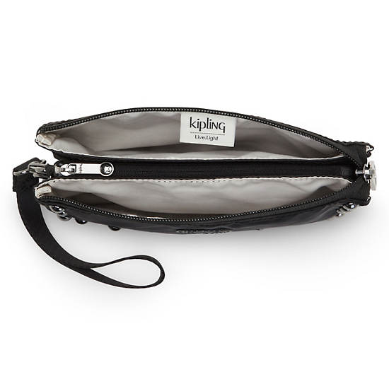 Kipling Creativity Extra Large Metallic Wristlet Çanta Siyah | TR 1151JP